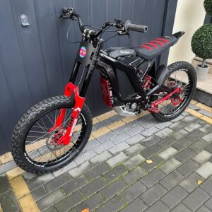 Introducing the red 72v surron light bee for sale – a bold and powerful electric dirt bike engineered for thrill-seekers, urban explorers