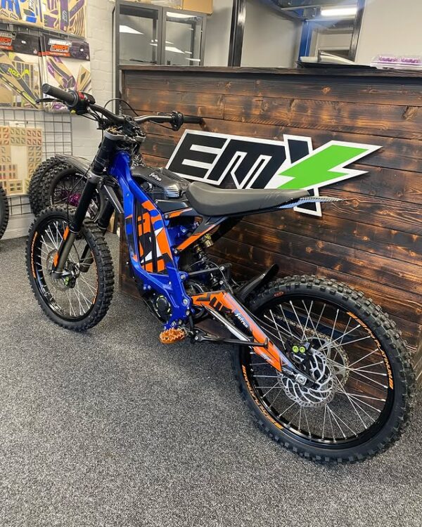 This blue 2022 surron light bee x1 for sale is now available for sale — a perfect blend of rugged off-road capabilities with quiet, clean electric power.